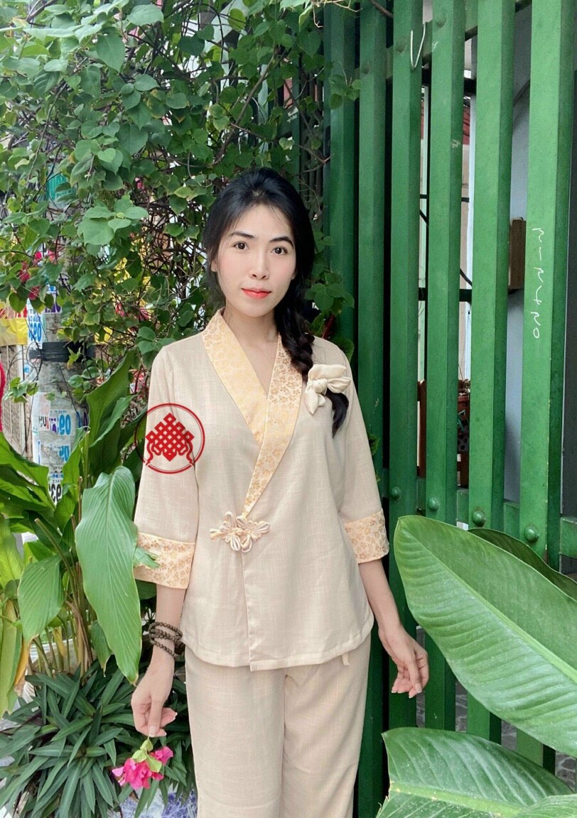 Mẫu 04 đũi lạnh phối gấm Thái Tuấn loại 1 cao cấp (vàng)